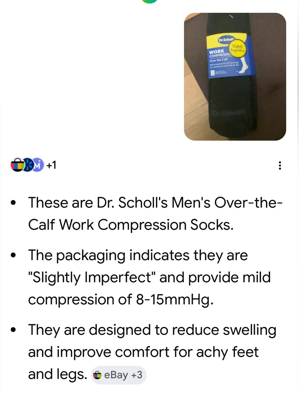 #2801**Dr. Scholl's Black Work Compression Over-the-Calf Socks